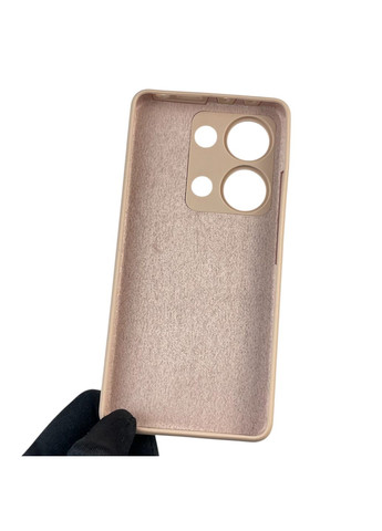 Чехол для Redmi Note 13 Pro 4G силиконовый с микрофиброй на сяоми редми нот 13 про 4г пудровый Xiaomi (366387671)
