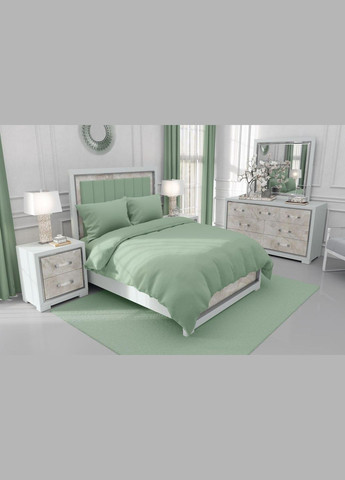 Мікрофіброва постільна білизна однотонна Полуторний 150x210 см Оливковий (М-P-0150) No Brand (308754734)