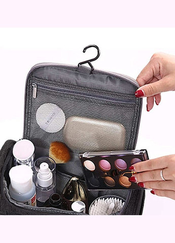 Дорожная косметичка, несесер, сумка-органайзер для косметики, черная (код: IBH021B) Travel (325449175)