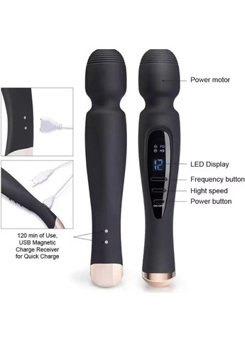 Вібратор для клітора. Вібромасажер Massager Black, з вібрацією і пульсацією Zini (328925835)