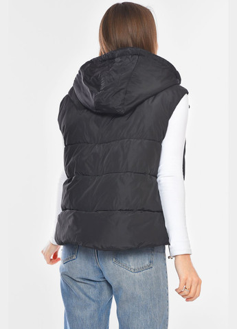 Жилетка жіноча однотонна чорного кольору Let's Shop (326960688)