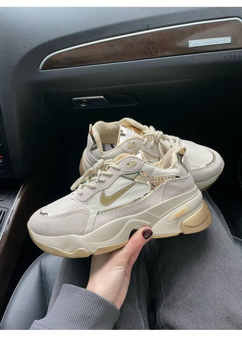 КРОССОВКИ ЖЕНСКИЕ NIKE PRO BEIGE НАЙК No Brand бежевые демисезоны (367176655)