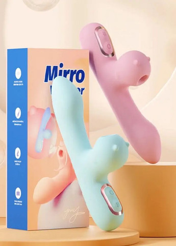 Компактний вібратор з вакуумною стимуляцією клітора блакитний No Brand (316630616)