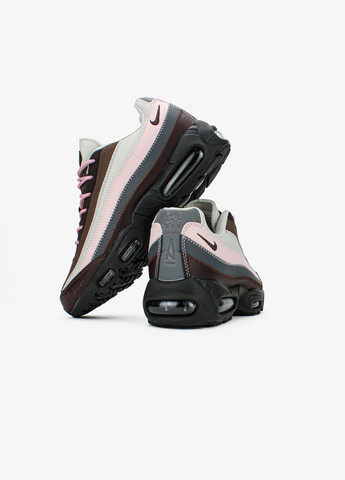 Коричневые демисезонные кроссовки мужские nike air max 95 black violet | найк аир макс 95 коричневые No Brand