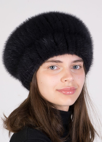 В'язаний берет з натурального хутра норки Меховой Стиль Берет (301419225)