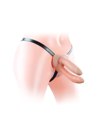 Страпон фаллопротез пустотілий HOLLOW STRAP ON для подвійного проникнення Lovetoy (303892477)
