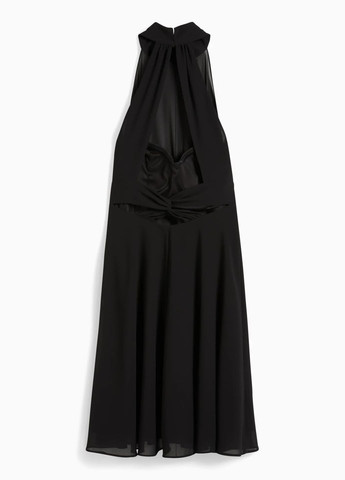 Черное кэжуал шифоновое платье C&A однотонное
