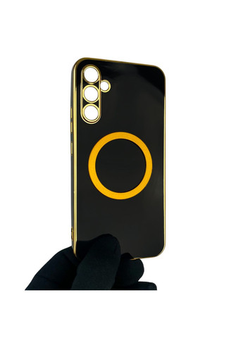 Чехол для Galaxy A34 5G SM-A346E с кольцом MagSafe с золотой окантовкой на самсунг а34 черный gs1 Samsung (366233871)