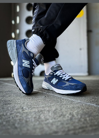Кроссовки женские и мужские New Balance 993 navy blue | Нью Беланс 993 синие No Brand синие всесезоны (313653556)