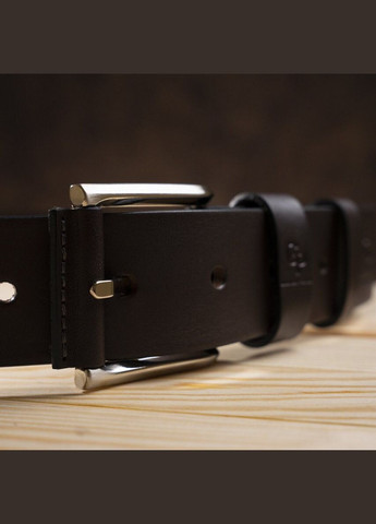 Эксклюзивный мужской джинсовый ремень из натуральной кожи GRANDE PELLE коричневый (sku_00910) No Brand (327819325)