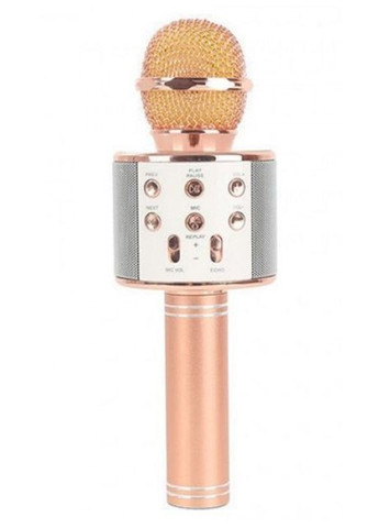 Ручний мікрофон WS-858 Bluetooth USB для дітей золото-рожевий (2046699670) No Brand (328261731)