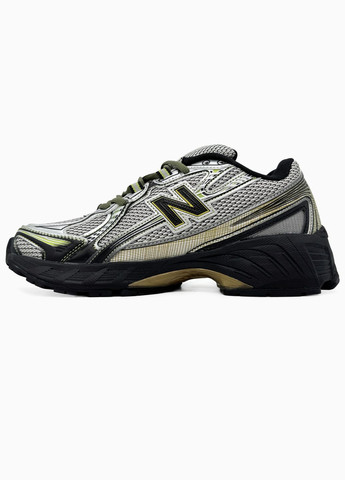 Серебряные демисезонные кроссовки мужские new balance 740 silver yellow black | нью беланс 740 серебряные No Brand