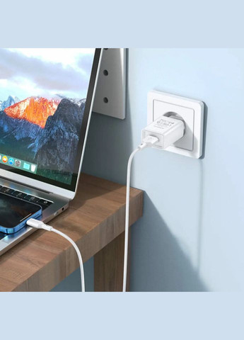 Сетевое зарядное устройство BA68A + кабель Lightning White Borofone (317192261)