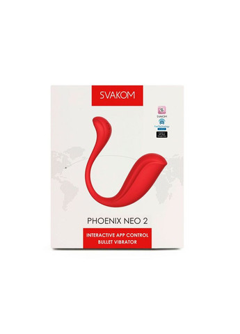 Інтерактивне віброяйце Phoenix Neo 2, оновлена модель - CherryLove Svakom (283251415)