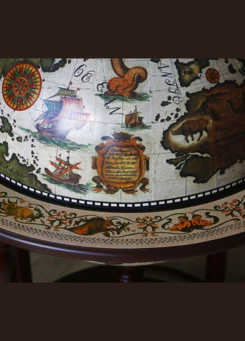 Глобус бар в кабинет карта мира подарок деловому мужчине на День Рождение | Диаметр сферы 40 Handmade 40003WN13 (345646753)