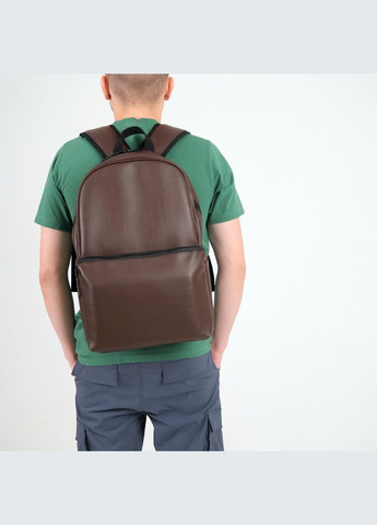 Повседневный рюкзак из экокожи коричневого цвета с отделением под ноутбук ToBeYou premium (284725567)