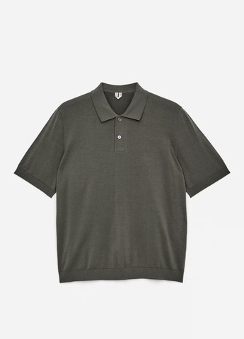 Оливковая (хаки) футболка-поло для мужчин Arket