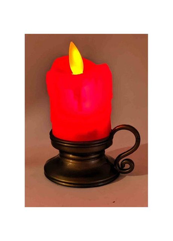 Свічка з Led підсвічуванням з полум'ям, що рухається, червона (9х7х5,5см) No Brand (316718774)