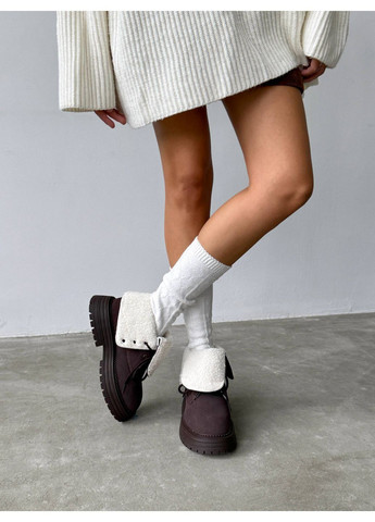 Зимние зимние ботинки teddy Helen из натуральной замши