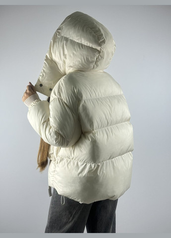 Молочна куртка жіноча, молочного кольору, зимня, наповнювач- біопух, дуже легка і тепла, сучасна модель Object