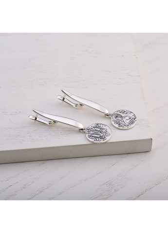 Сережки срібні Тризуб Володимира 925 Skifska Etnika (364203220)