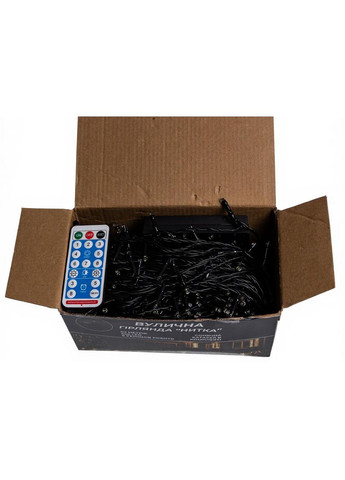 Новогодняя гирлянда уличная 50 м 500 LED с солнечной батареей черный провод Белый SB500L50MBW Garlando (365544241)