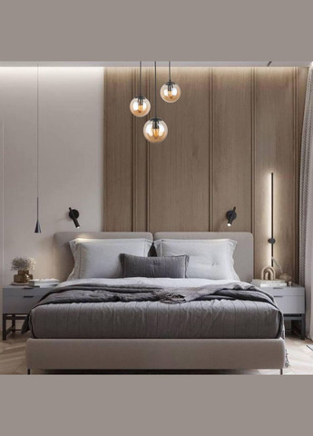 Люстра на три кофейных шара (56-PR150F-3 BK+BR) No Brand (370072038)