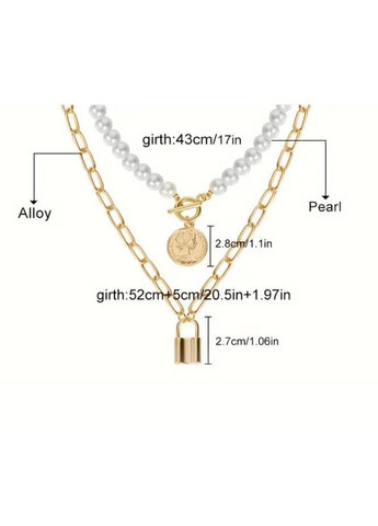 Кольє двошарове з кулонами No Brand (362947753)