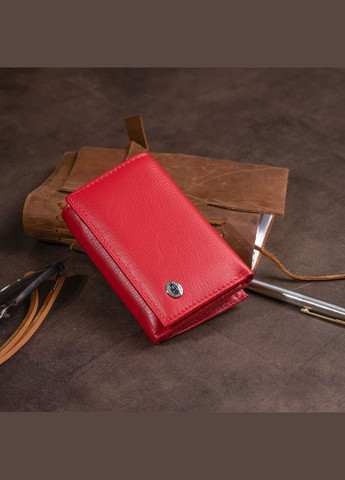 Женский кошелек из кожи на магните с монетницей 19335 Красный st leather (306882290)