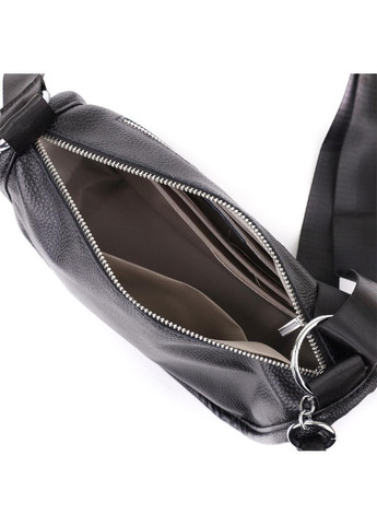 Сумка кросс-боди через плечо из натуральной кожи женская средняя Черный 40353 Vintage (361970388)