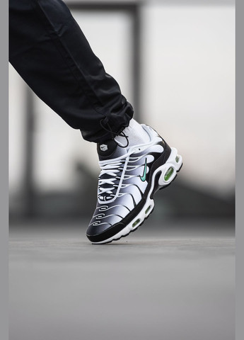 Кроссовки женские и мужские Nike Air Max TN Plus black white | Найк Аир Макс ТН Плюс черно-белые No Brand чёрно-белые демисезоны (315483026)