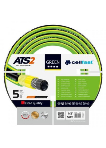 Шланг Cellfast green ats, 1/2", 50м, 5 шарів, до 30 бар, -20+60c (268144185)