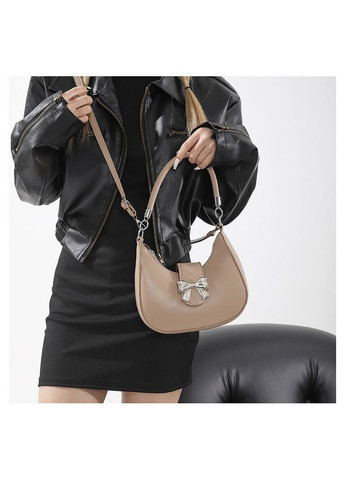 Женская сумка 8120 багет бежевая No Brand (306709569)