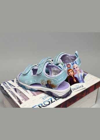 Голубые детские босоножки frozen anna & elsa с мигалками сандалии Disney