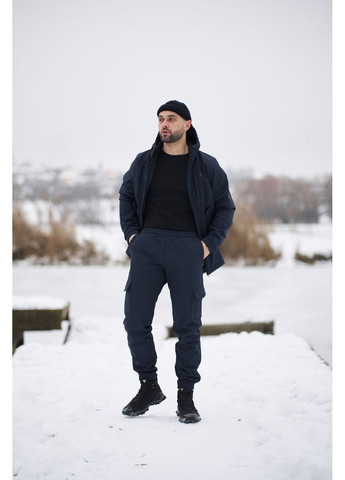 Чоловічий костюм Softshell синій — утеплений водовідштовхувальний комплект (куртка + штани) Intruder (367007682)