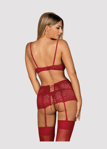 Бордовий демісезонний комплект lividia 3 pcs set red Obsessive
