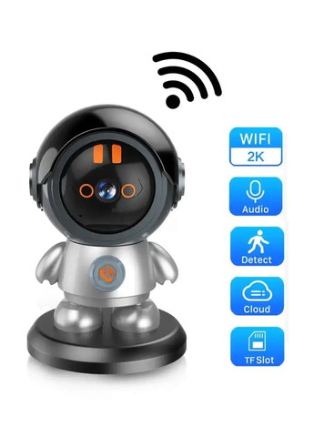 Поворотная беспроводная видеокамера Wi-Fi-видеоня 2K ART 8936 с датчиком движения и поворотом на 355 градусов Grant (363833330)
