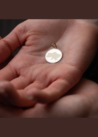 Кулон Карта Украины в желтом золоте п03775 Oniks (264023653)