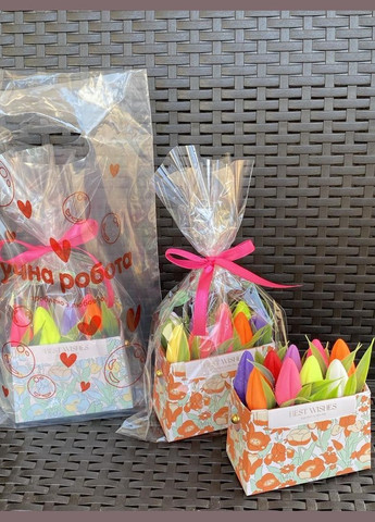 Мыльные тюльпаны Мыло ручной работы. Букет мыльных цветов. Цветы из мыла. No Brand (343052274)