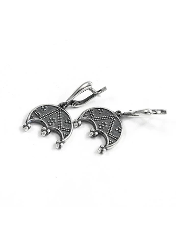 Серьги оберег лунница 9490 Maxi Silver (341539657)