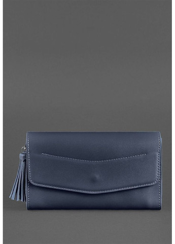 Шкіряна жіноча сумка Еліс темно-синя BlankNote клатч (348359329)