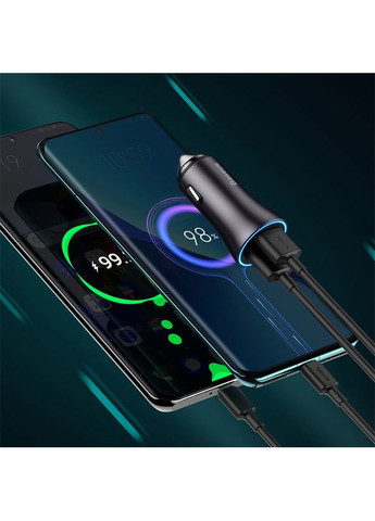 Автомобильное зарядное устройство Gold Fast Charger Car Charger U+U 60W Dark Gray (CGJM000013) Baseus Contactor Max Dual (369159746)