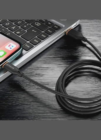 Кабель TypeC to Lightning 27W 1m Jelly Silicone black | Шнур Тайп-Си – Лайтнинг для Айфона Proove (299717125)