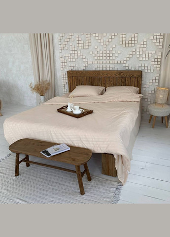 Семейный КПБ микро страйп сатин "Крем" (145х210, 70х70) Glav Textile (297365368)