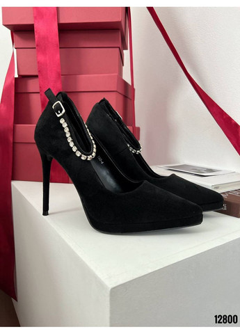 Helen Жіночі туфлі чорний з натуральна замша, україна — демісезон (372754756)