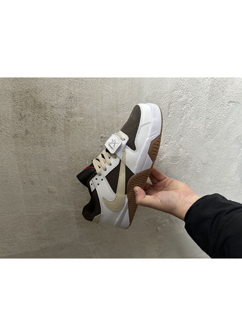 Комбіновані Осінні кросівки чоловічі nike travis scott x jordan cut the check reverse mocha найк тревіс скот No Brand