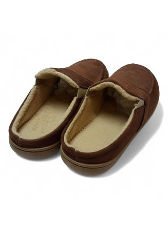 Коричневые мужские теплые домашние тапочки коричневого цвета размер (29 см) Dago