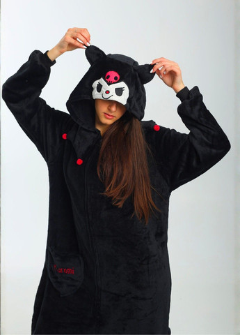 Кігурумі піжама Куромі жіноча чорна плюшева Lalapka (365783507)