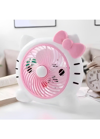 Настольный трехлопастный вентилятор с работой от сети 2 режима вращения 25 Вт 27,7×26,9×15,1 см (480157-Prob) Розовый Unbranded (330171173)
