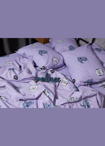 Комплект постільної білизни Бязь Gold Люкс King Size 220x240 наволочки 4х70х70 (MS-820004029) Moon&Star Hello Kitty (288536121)